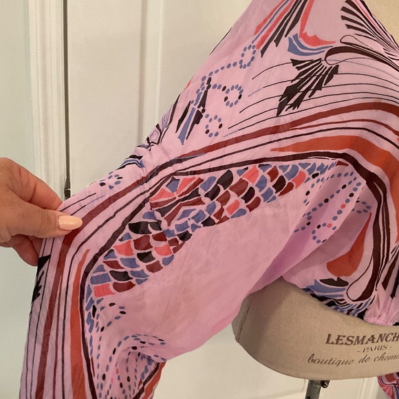 Free People Violet Long Sleeves Top Size L - Picture 2 of 8